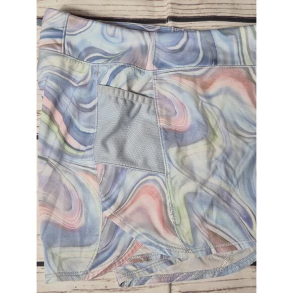Athleta Girl Sz XL (14) Record Breaker 3” Running Short Blue/Pink Swirl Pattern - Picture 7 of 9